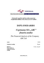 Term Papers 'Uzņēmuma finanšu analīze', 1.
